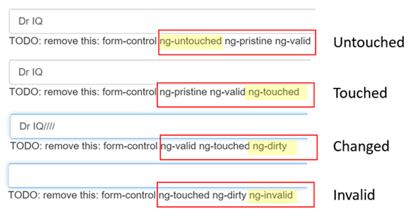 Control state transitions